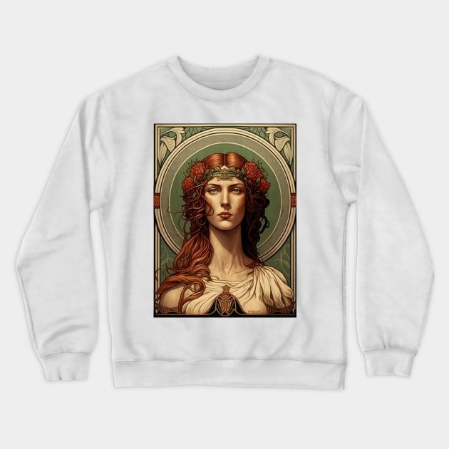 Boudicca Celtic Warrior Crewneck Sweatshirt by ArtNouveauChic